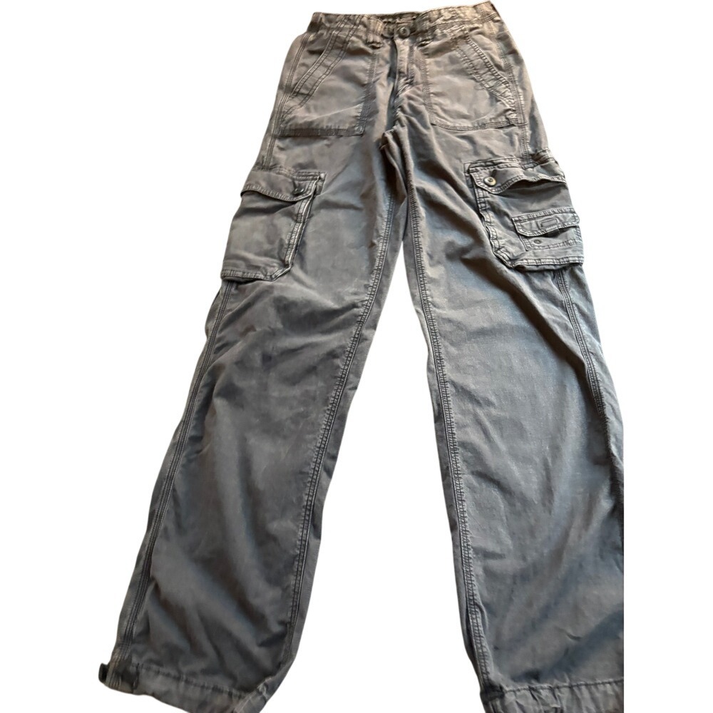 American Eagle Kids Cargo Pants Size 00 Regular Faded Black Stretch Utility
